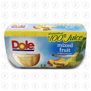 DOLE MIXED FRUIT IN 100% FRUIT JUICE 4 - 4OZ CUPS 