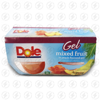 DOLE  MIXED FRUIT IN PEACH FLAVOURED GEL 4 - 4.3OZ CUPS 