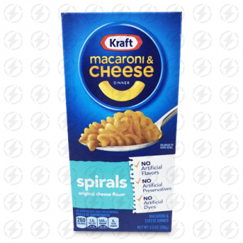 KRAFT MACARONI & CHEESE SPIRALS ORIGINAL CHEESE FLAVOR 156G