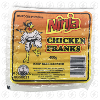 NINJA CHICKEN FRANKS 400 G 