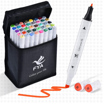 FYA 40 Color Art Markers, Dual Tips Permanent Art Markers