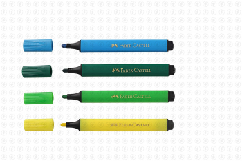 Faber-Castell 12 Jumbo Fibre-Tip Colour Markers