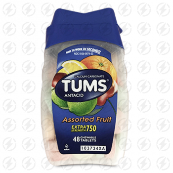 TUMS ANTACID ASSORTED FRUITS 48'S