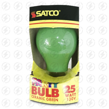 SATCO PARTY BULB GREEN 25W