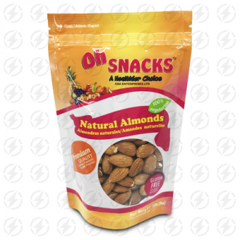 OH SNACKS NATURAL ALMONDS 227G