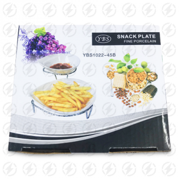 MS IMPORTS SNACK PLATE FINE PORCELAIN