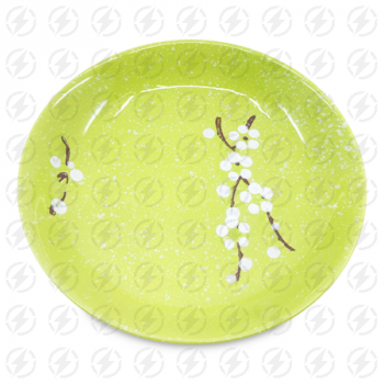 MS IMPORTS GREEN CERAMIC PLATE