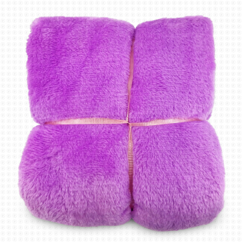 ESSENTIALS PURPLE PLUSH BABY BLANKET 