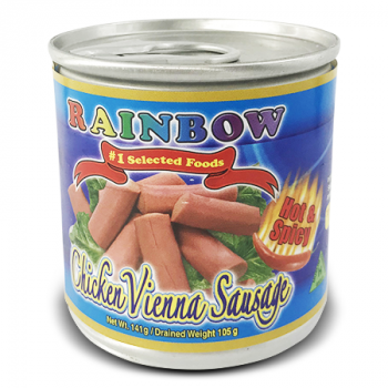 Rainbow Chicken Vienna Sausage Hot & Spicy 105 G 