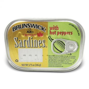 BRUNSWICK SARDINES WITH HOT PEPPERS 106 G 