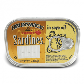 BRUNSWICK SARDINES IN SOYA OIL 106 G  