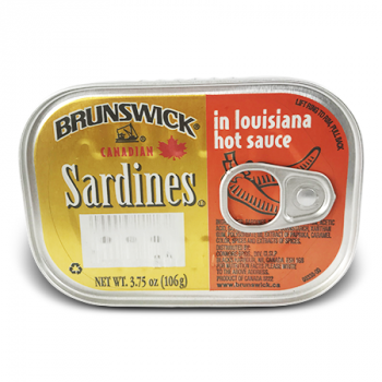 BRUNSWICK SARDINES IN LOUISIANA HOT SAUCE 106 G 