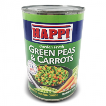 HAPPI GREEN PEAS & CARROTS 398 G 