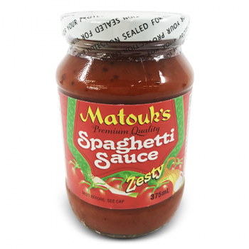 MATOUK'S SPAGHETTI SAUCE ZESTY 375 ML 