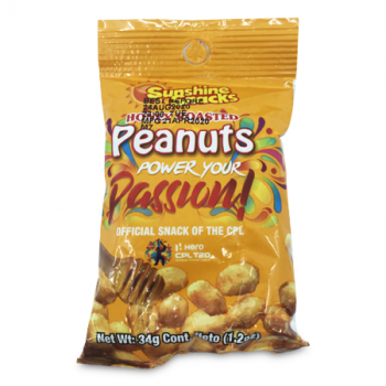 SUNSHINE SNACKS HONEY ROASTED PEANUTS 34G