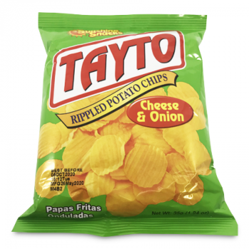 SUNSHINE SNACKS TAYTO RIPPLED POTATO CHIPS CHEESE & ONION 35 G 