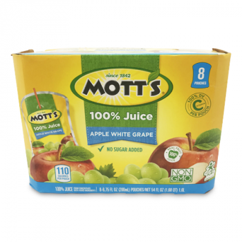 MOTTS APPLE WHITE GRAPE 200ML 8 PACK