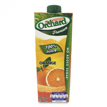 ORCHARD PREMIUM 100% JUICE ORANGE NO ADDED SUGAR 1 L 