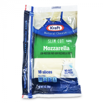 KRAFT SLIM CUT MOZZARELLA 18 SLICES 198 G 