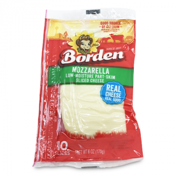 BORDEN MOZZARELLA SLICED CHEESE 170 G 