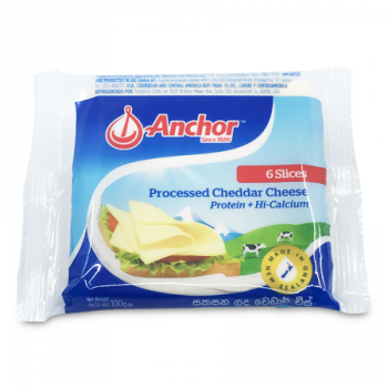 ANCHOR PROCESSED CHEDDAR CHEESE HI CALCIUM 6 SLICES 100 G 