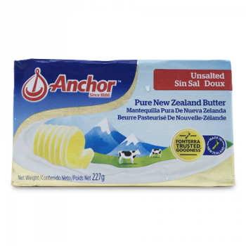 ANCHOR PURE NEW ZEALAND BUTTER UNSALTED 227 G 