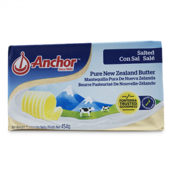 ANCHOR PURE NEW ZEALAND BUTTER SALTED 454 G 