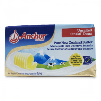 ANCHOR PURE NEW ZEALAND BUTTER UNSALTED 454 G 