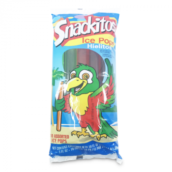 SNACKITOS ICE POPS 10 ASSORTED 3 FL OZ 