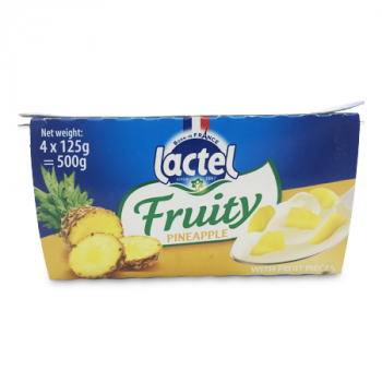 LACTEL FRUITY PINEAPPLE YOGURT 4 X 125 G 