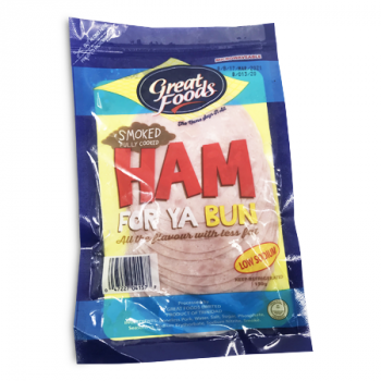 GREAT FOODS SMOKED FULLY COOKED BUN HAM 150 G 