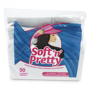 SOFT N PRETTY LUNCHEON NAPKINS  50PCS 29.2CMX31.8CM