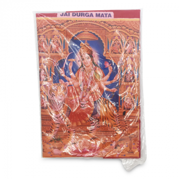 THE LITTLE STORE DURGA RED PRINTED FLAG 