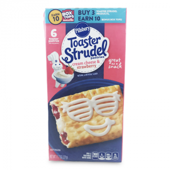 PILLSBURY TOASTER STRUDEL C/CHEESE & STRAWBERRY 331G