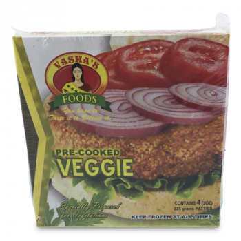 VASHA FOODS PRE-COOKED VEGGIE PATTIES 4X2OZ 226G