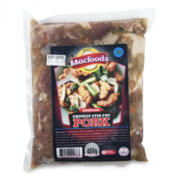 MACFOODS BONELESS CHINESE S/FRY PORK 450G