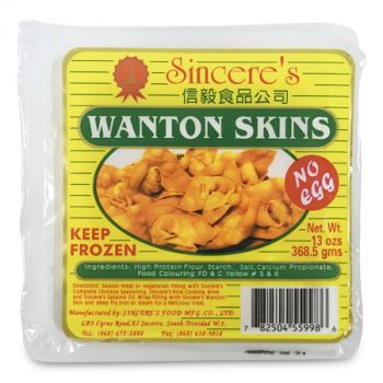 SINCERE'S FOODS WANTON SKIN EGGLESS 13OZ