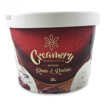 CREAMERY NOVELITIES RUM & RAISIN 2L