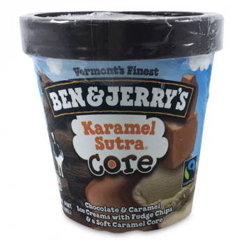 BEN & JERRY KARAMEL SUTRA ICE CREAM 473ML