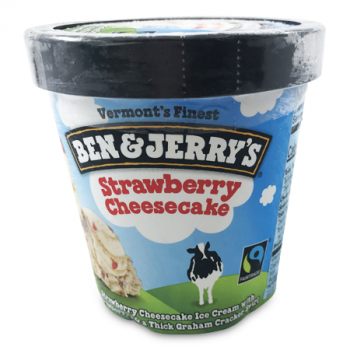 BEN & JERRY STRAWBERRY CHEESECAKE ICE CREAM 473ML