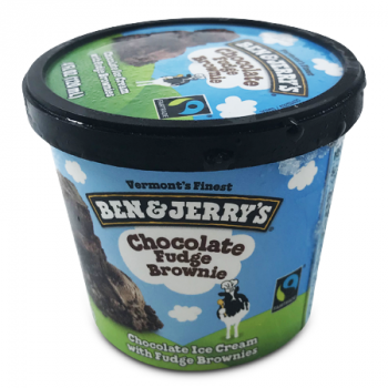 BEN & JERRY CHOCOLATE FUDGE BROWNIE ICE CREAM 3.6OZ