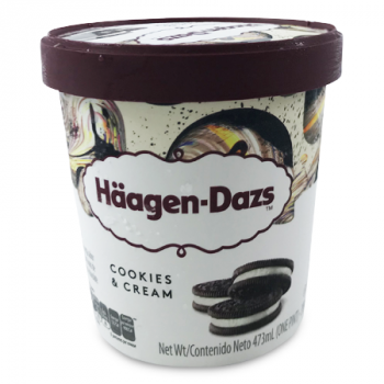 HAAGEN DAZS COOKIES & CREAM ICE CREAM 473ML