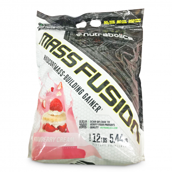 NUTRABOLICS MASS FUSION STRAWBERRY CREAM 12LBS 