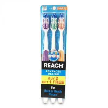 REACH ADVANCED TOOTHBRUSH MED 3PK