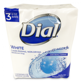 DIAL WHITE ANTIBACTERIAL SOAP 3PK