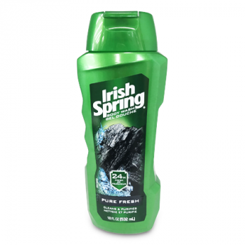 IRISH SPRING PURE FRESH BODY WASH W/CHARCOAL 532ML