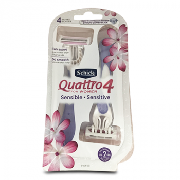 SCHICK QUATTRO FOR WOMAN SENSITIVE BLADES 2'S