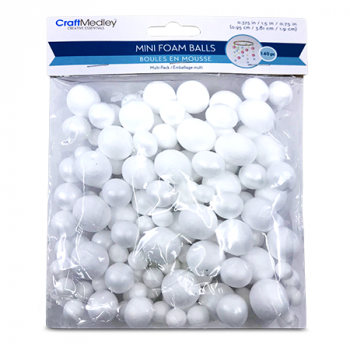 CRAFT MEDLEY MINI FOAM BALLS 140PCS 