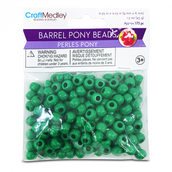 CRAFT MEDLEY BARREL PONY BEADS 175PCS 