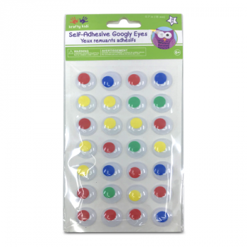 KRAFTY KIDS SELF-ADHESIVE GOOGLY EYES 28PCS 